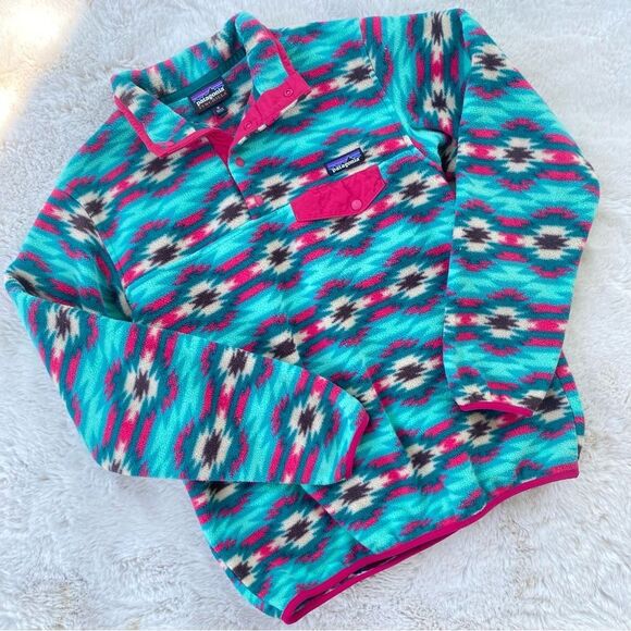 Patagonia Wild Desert Synchilla Snap-T Fleece Pullover Sz. M - Picture 1 of 4